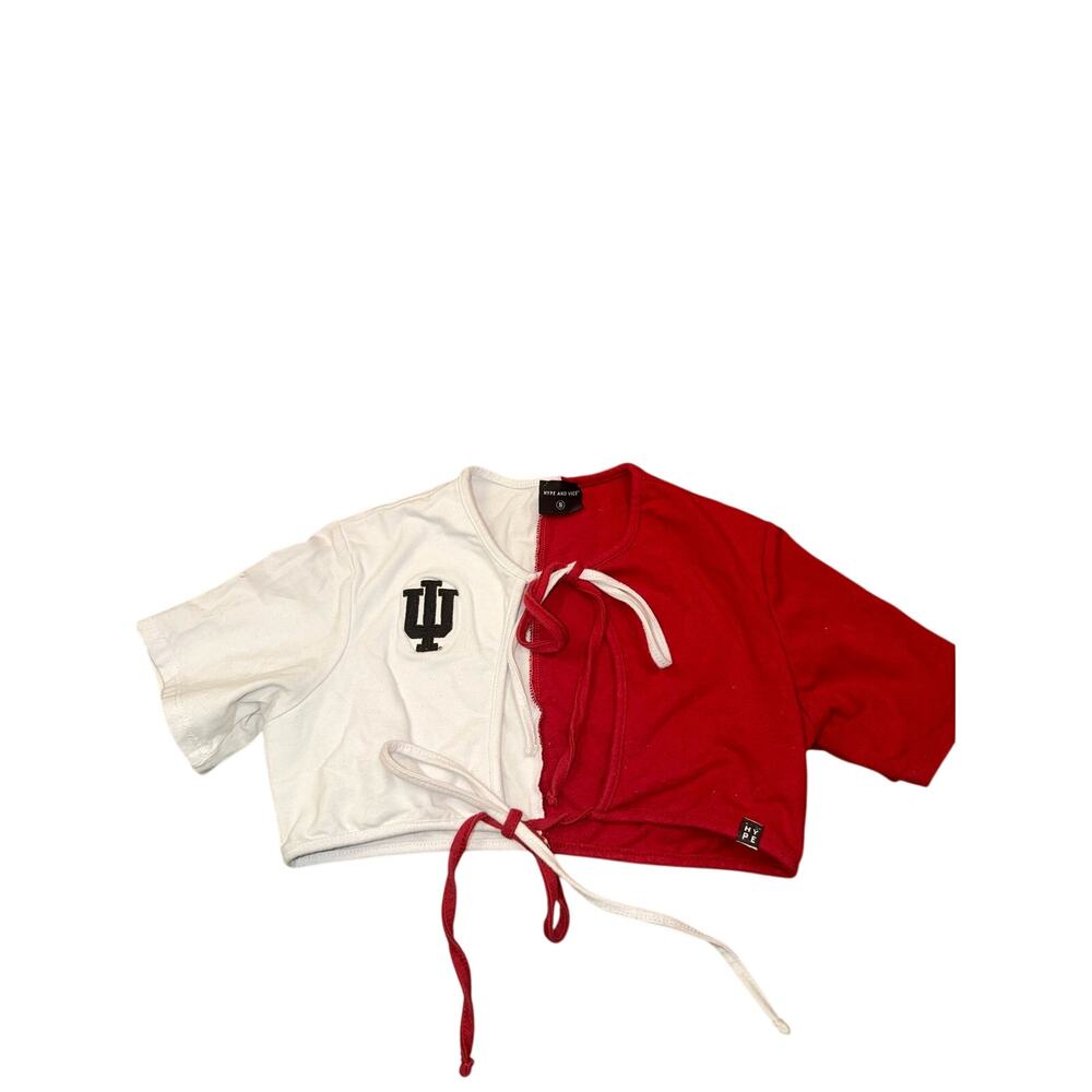 Indiana University colorblock crop top Hype and Vice Small